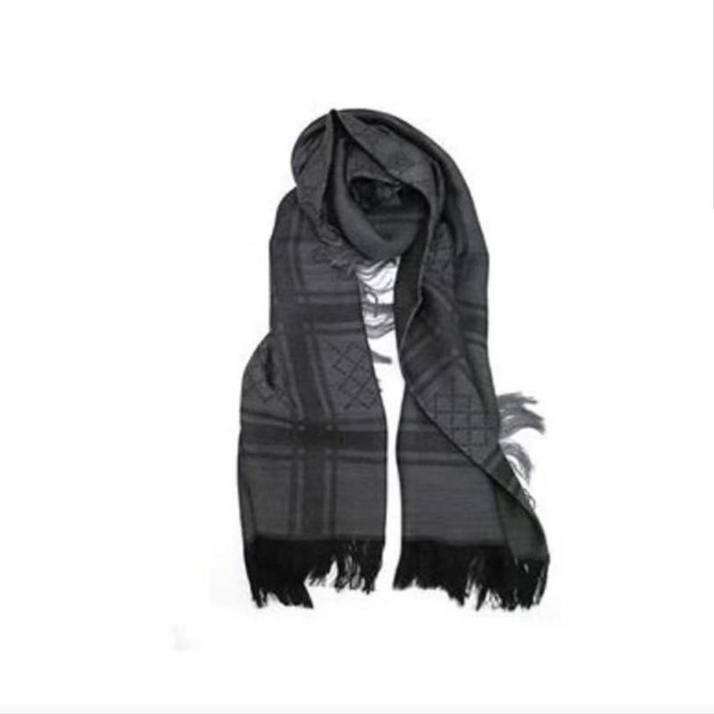 HP ❤️ Gucci Black Scialle Surviee 140x140 Gg Logo Scarf - Picture 6 of 9